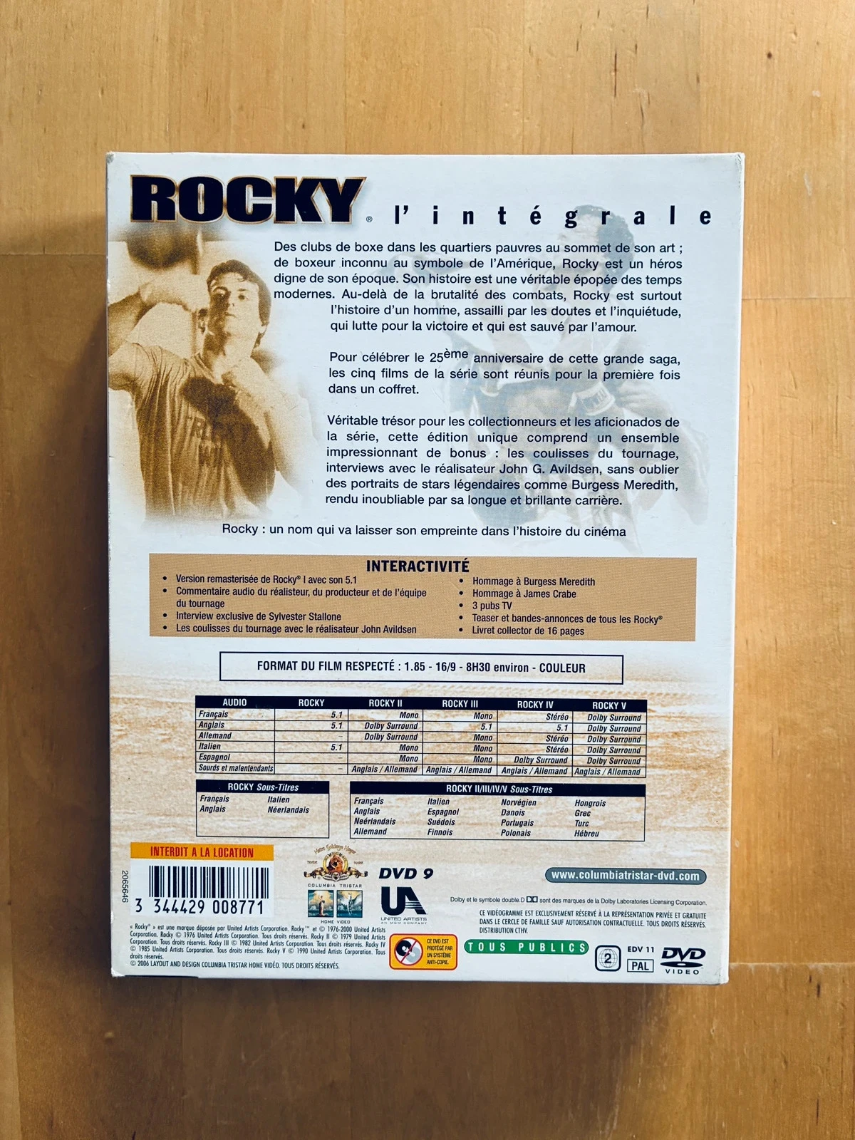Coffret 5 DVD intégrale saga Rocky Sylvester Stallone. – photo 2